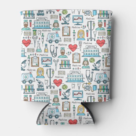 Rafraîchisseur Pour Canette Motif de conception Médicale (Devant)