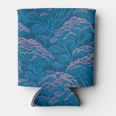 Rafraîchisseur Pour Canette Motif De Corail Bleu Et Rose (Devant)