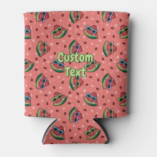 Rafraîchisseur Pour Canette Motif de dessin de pastèque (Devant)