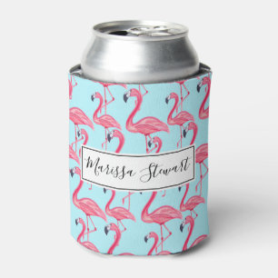 Rafraîchisseur Pour Canette Motif de Flamant rose peint par été rose mignon