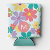 Rafraîchisseur Pour Canette Motif de Fleur vive moderne Monogramme (Devant)