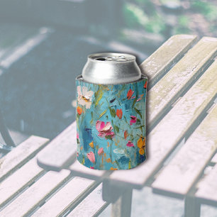 Rafraîchisseur Pour Canette Motif de fleurs texturées
