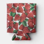 Rafraîchisseur Pour Canette Motif de fraises et de crème (Devant)