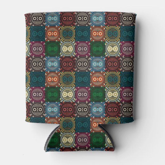 Rafraîchisseur Pour Canette Motif de hibou multicolore (Devant)