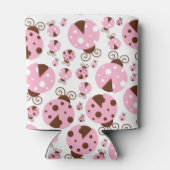 Rafraîchisseur Pour Canette Motif De Ladybugs, Mignons Ladybugs, Pink Ladybugs (Dos)