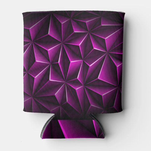 Rafraîchisseur Pour Canette Motif de luxe Polygonal Dark Magenta (Devant)
