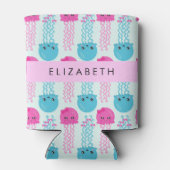 Rafraîchisseur Pour Canette Motif de méduses, Mignonne méduse, Mer, Votre nom (Dos)