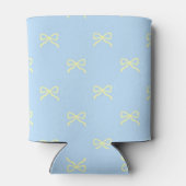 Rafraîchisseur Pour Canette Motif de nœud bleu et jaune Fête moderne pastel (Dos)