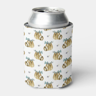 Rafraîchisseur Pour Canette Motif de paresse d'aquarelle de tarte de Cutie
