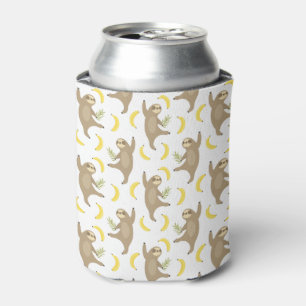 Rafraîchisseur Pour Canette Motif de paresses et de bananes