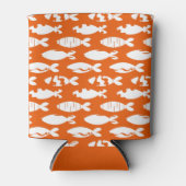 Rafraîchisseur Pour Canette Motif de pêche Orange White (Devant)