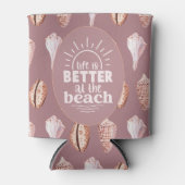 Rafraîchisseur Pour Canette Motif de plage Watercolor Seashell (Devant)