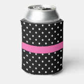 Rafraîchisseur Pour Canette Motif de points Polka blanc et noir (Can Dos)