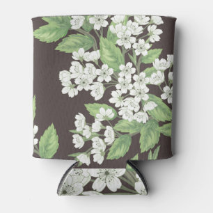 Rafraîchisseur Pour Canette Motif de printemps, branches vertes sans soudure.