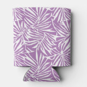 Rafraîchisseur Pour Canette Motif de répétition Pale Purple Tropical Leaf (Dos)