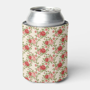 Rafraîchisseur Pour Canette Motif de roses shabby chic vintage
