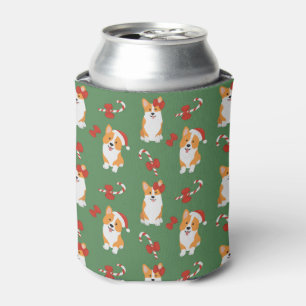 Rafraîchisseur Pour Canette Motif de Sucre de canne de Noël de Corgi
