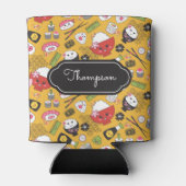 Rafraîchisseur Pour Canette Motif de sushi jaune Kawaii (Dos)