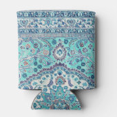 Rafraîchisseur Pour Canette Motif de tapis bleu vintage (Dos)