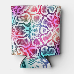 Rafraîchisseur Pour Canette Motif de texture colorée de la peau de serpent.