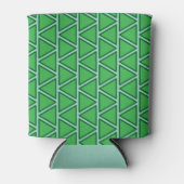 Rafraîchisseur Pour Canette Motif de Triangle Vert à Trois Tons Abstrait (Devant)