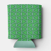 Rafraîchisseur Pour Canette Motif de Triangle Vert à Trois Tons Abstrait (Dos)