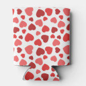 Rafraîchisseur Pour Canette Motif Des Coeurs, Coeurs Rouges, Motif Des Coeurs (Dos)