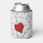 Rafraîchisseur Pour Canette Motif des Coeurs d'oignon noir et blanc (Can Dos)