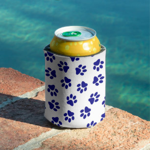 Rafraîchisseur Pour Canette Motif Des Paws, Paws Chiens, Paws Bleus Marine