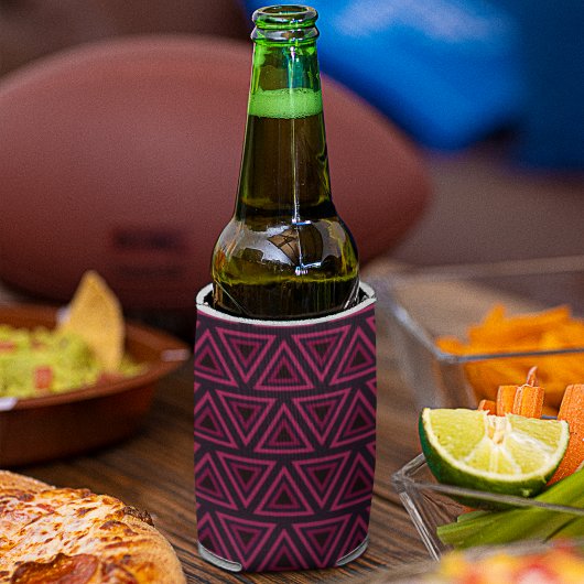 Rafraîchisseur Pour Canette Motif des triangles roses