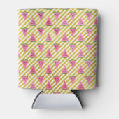 Rafraîchisseur Pour Canette Motif d'été Pink Watermelon et Yellow Strip (Devant)