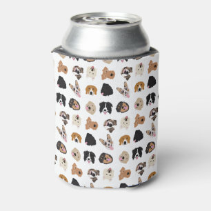 Rafraîchisseur Pour Canette Motif d'illustration du visage de chien mignon