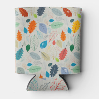 Rafraîchisseur Pour Canette Motif d'illustration Feuilles d'automne vintage