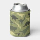 Rafraîchisseur Pour Canette Motif Dinosaure, Silhouette Dinosaure, Dino Vert (Can devant)