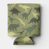 Rafraîchisseur Pour Canette Motif Dinosaure, Silhouette Dinosaure, Dino Vert (Devant)