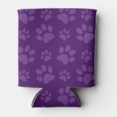 Rafraîchisseur Pour Canette Motif empreinte de patte de chien pourpre (Devant)