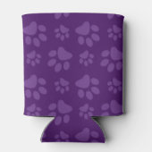Rafraîchisseur Pour Canette Motif empreinte de patte de chien pourpre (Dos)