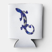 Rafraîchisseur Pour Canette Motif en mosaïque bleue Gecko Lizard Reptile Art (Devant)