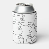 Rafraîchisseur Pour Canette Motif face Abstrait d'une ligne (Can Dos)