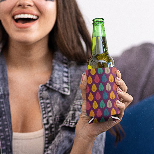 Rafraîchisseur Pour Canette Motif Feuilles d'automne