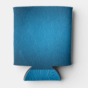 Rafraîchisseur Pour Canette Motif Floral Bleu : Élégance Vintage