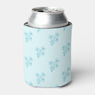 Rafraîchisseur Pour Canette Motif floral bleu simple bohème vintage party