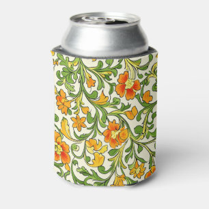 Rafraîchisseur Pour Canette Motif floral orange et jaune Art Nouveau