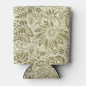 Rafraîchisseur Pour Canette Motif Floral Vert Sage Antique Damas (Devant)