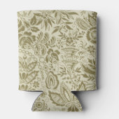 Rafraîchisseur Pour Canette Motif Floral Vert Sage Antique Damas (Dos)