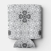 Rafraîchisseur Pour Canette Motif géométrique blanc et noir (Dos)