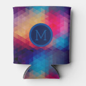 Rafraîchisseur Pour Canette Motif géométrique en mosaïque moderne colorée (Devant)