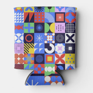 Rafraîchisseur Pour Canette Motif géométrique moderne Bauhaus Neo-memphis