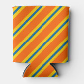 Rafraîchisseur Pour Canette Motif Gras Bleu, Orange Et Jaune (Devant)
