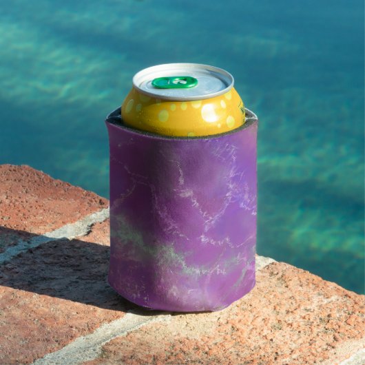 Rafraîchisseur Pour Canette Motif marbre rose, violet et argent (Piscine in situ)
